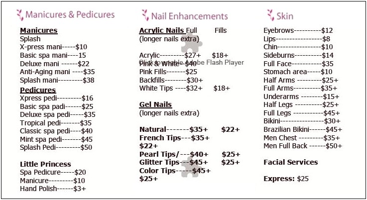 Excel Templates For Nail Salon Free