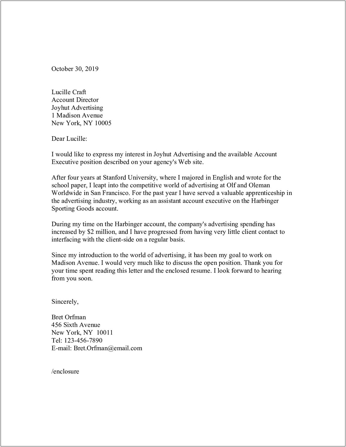 Exploring Opportunity Cover Letter Template Free