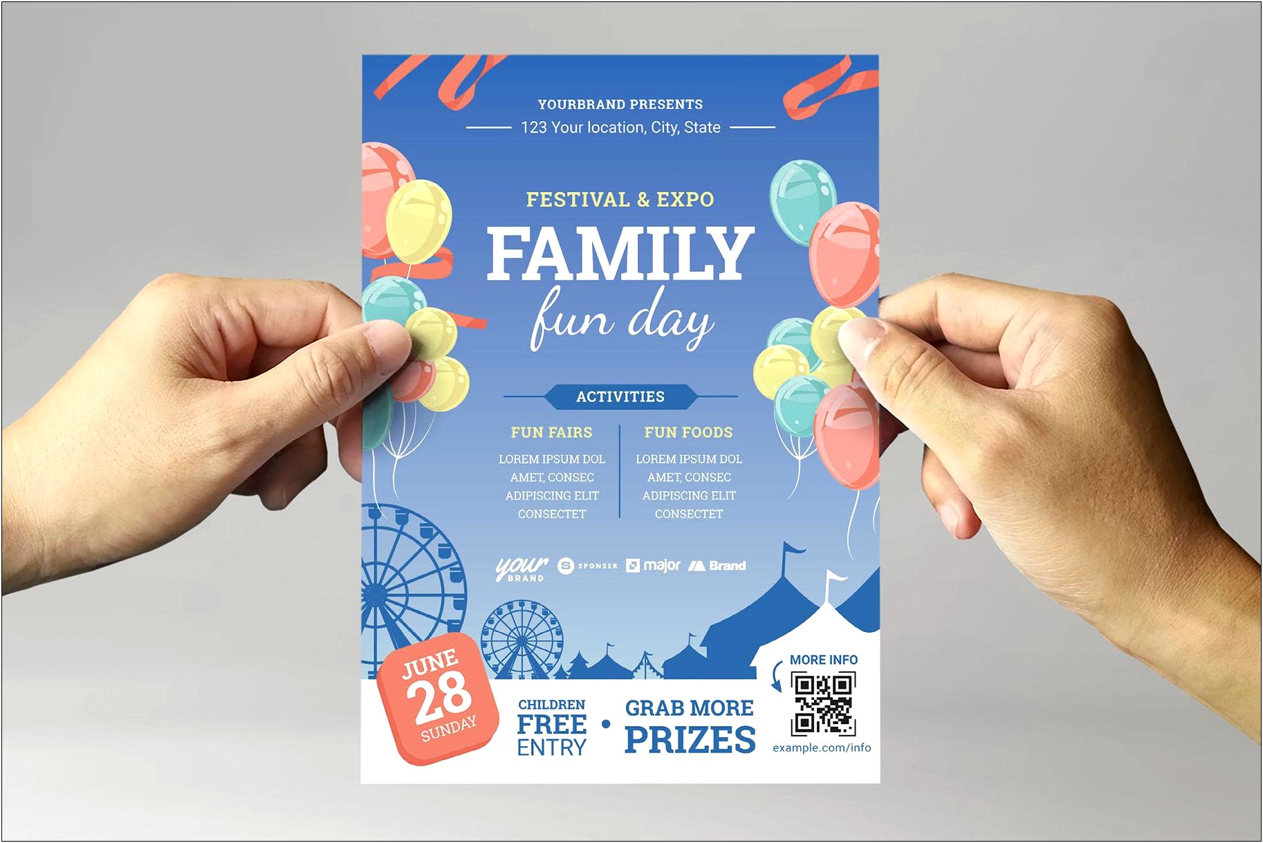 Family Fun Day Flyer Template Free Psd