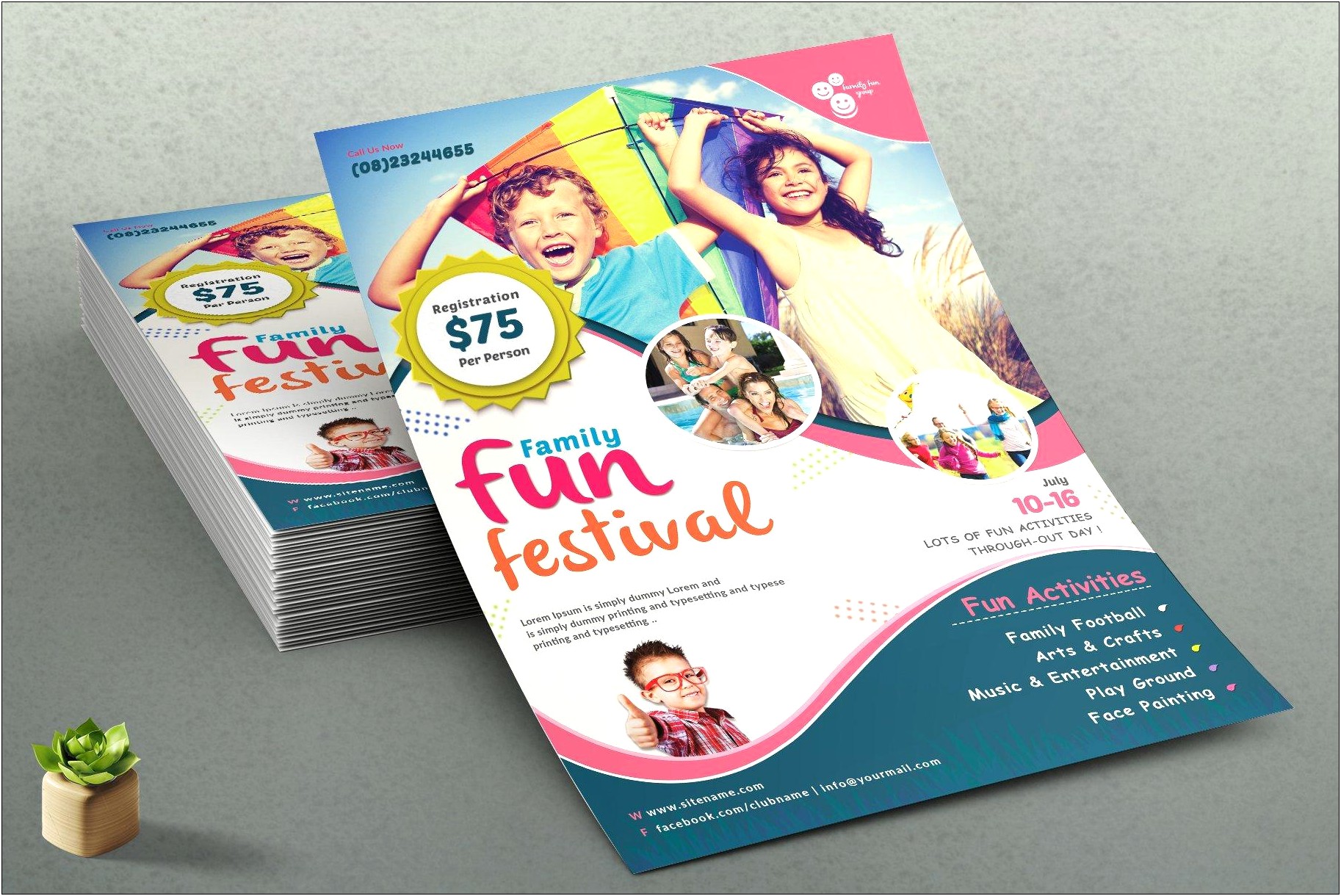 Family Fun Day Flyer Template Free