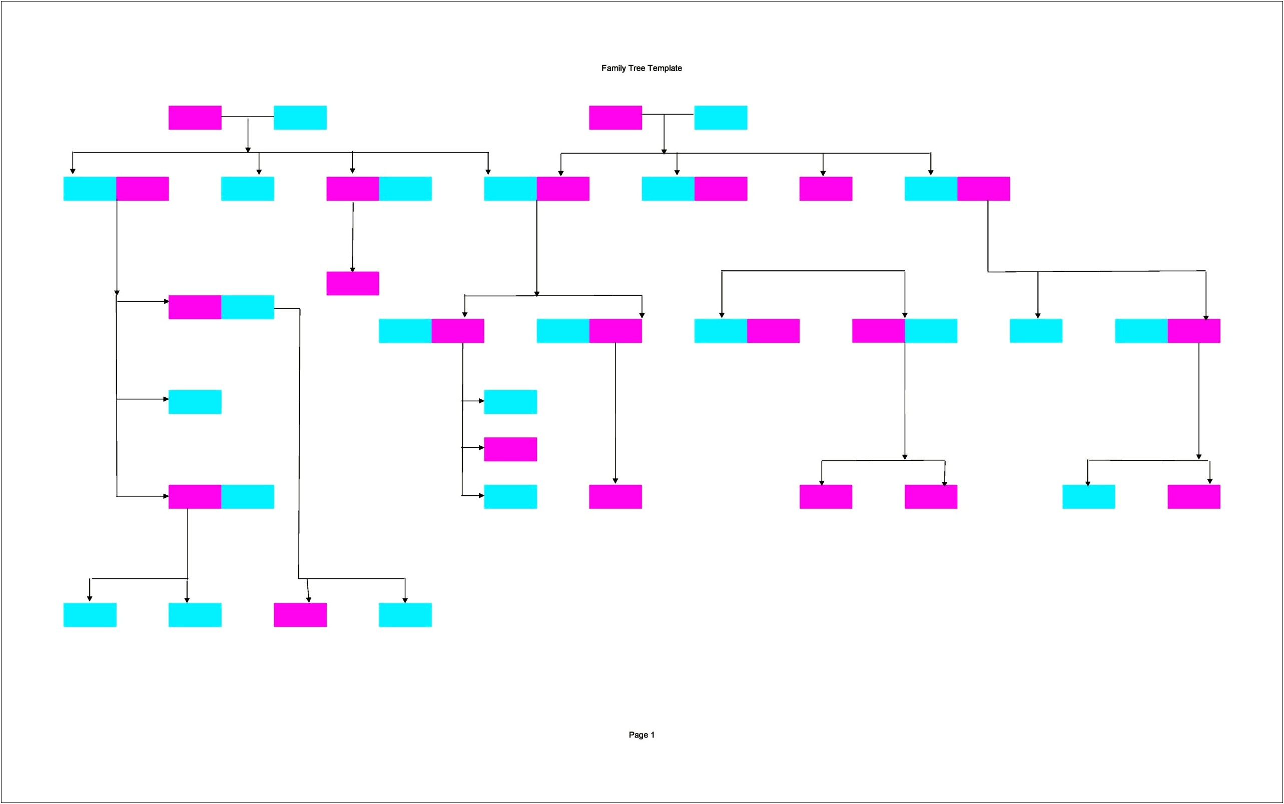 Family Tree Template With Cousins Free