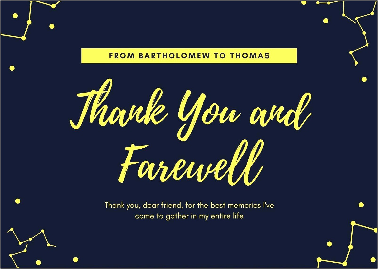 Farewell Card Template Microsoft Word Free