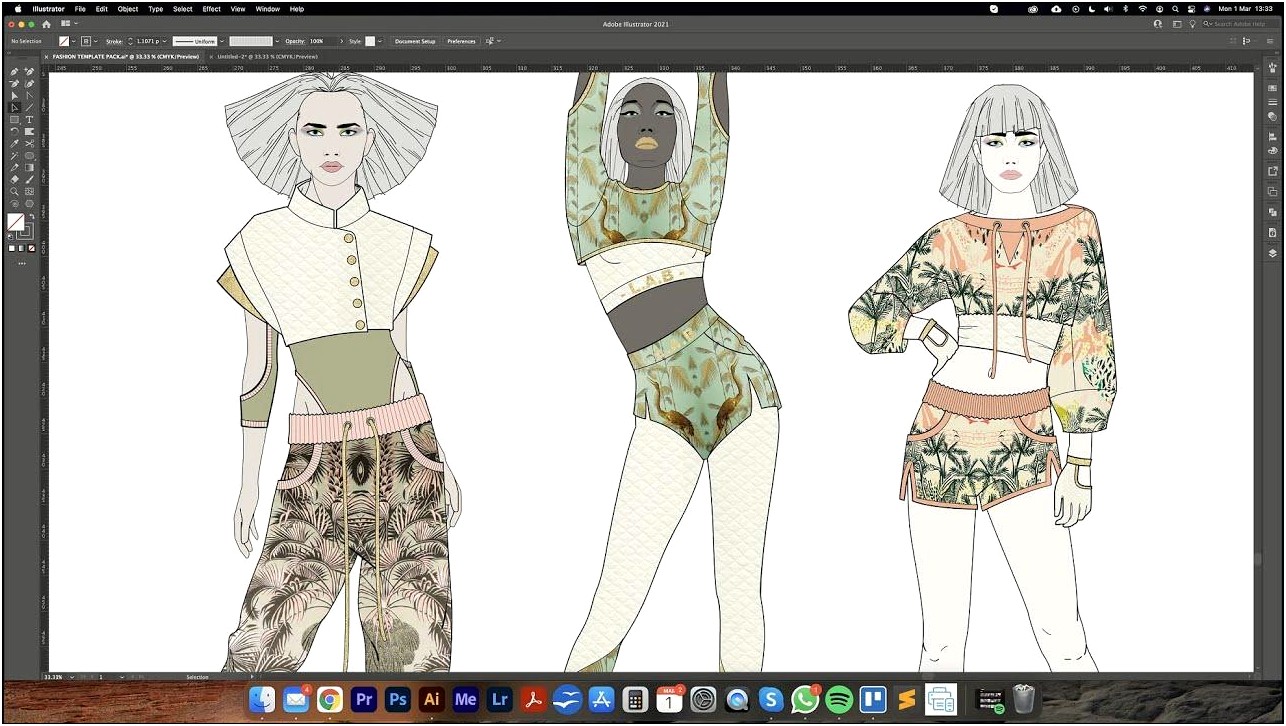 Fashion Design Illustrator Templates Free Download