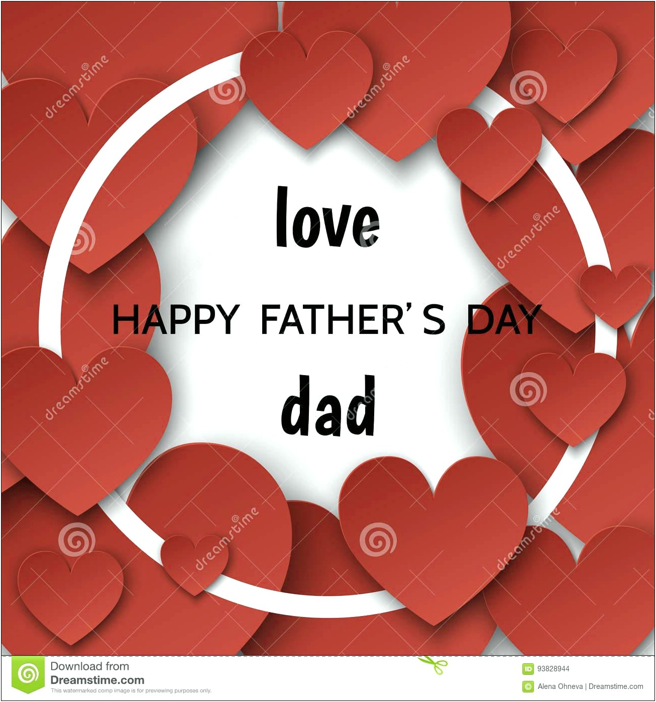Father's Day Heart Templates Free
