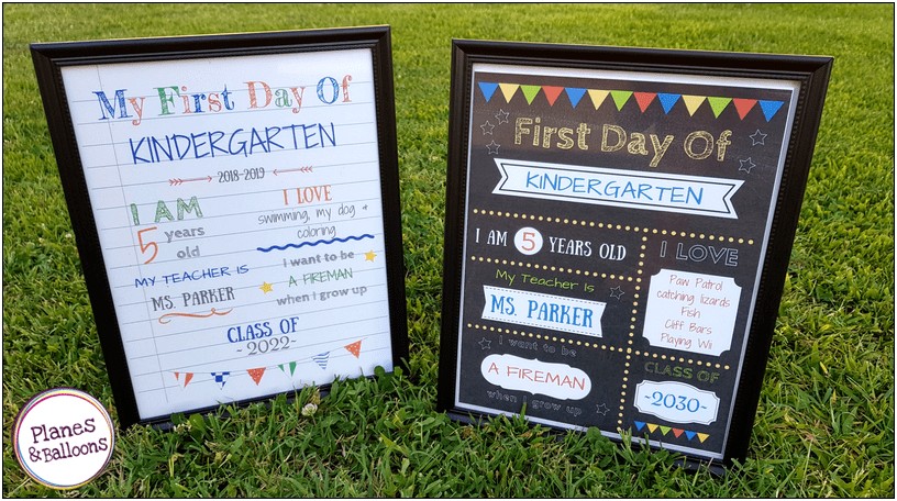 First Day Of Preschool Template Free Printable 2019