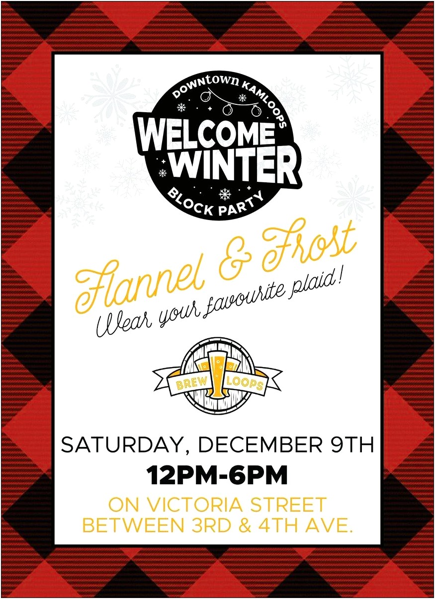 Flannel And Frost Invitation Free Template