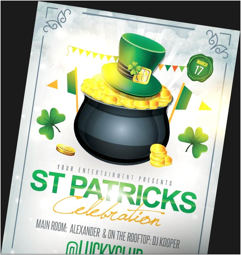 Flyer Template Free For St Patrick's Day