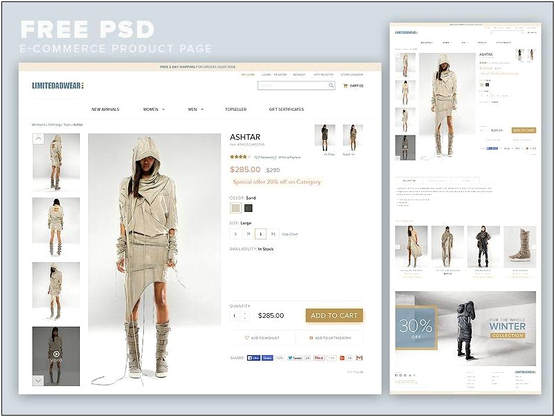 Fooseshoes Free Psd E Commerce Template