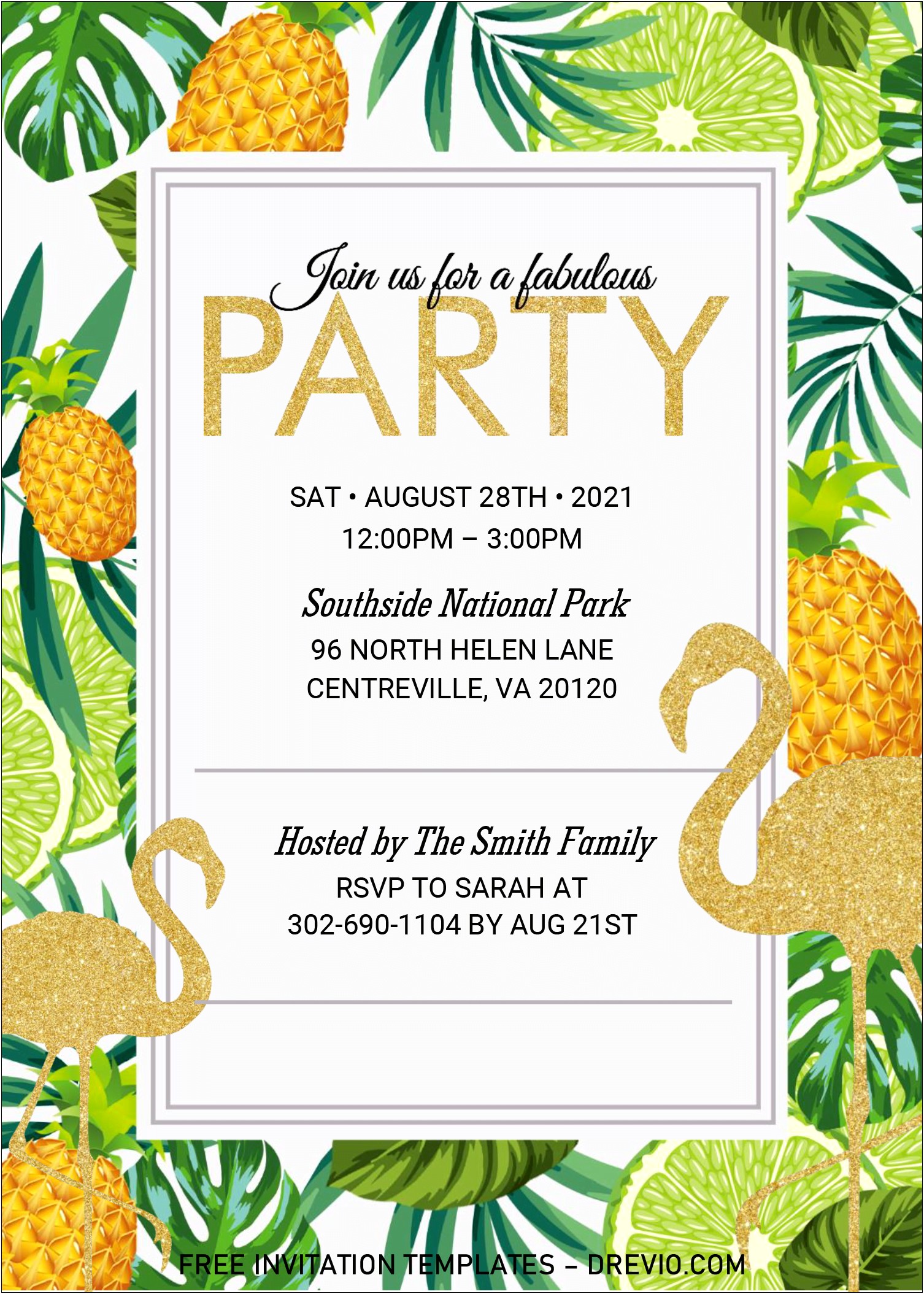 Free 21st Invitation Templates For Word