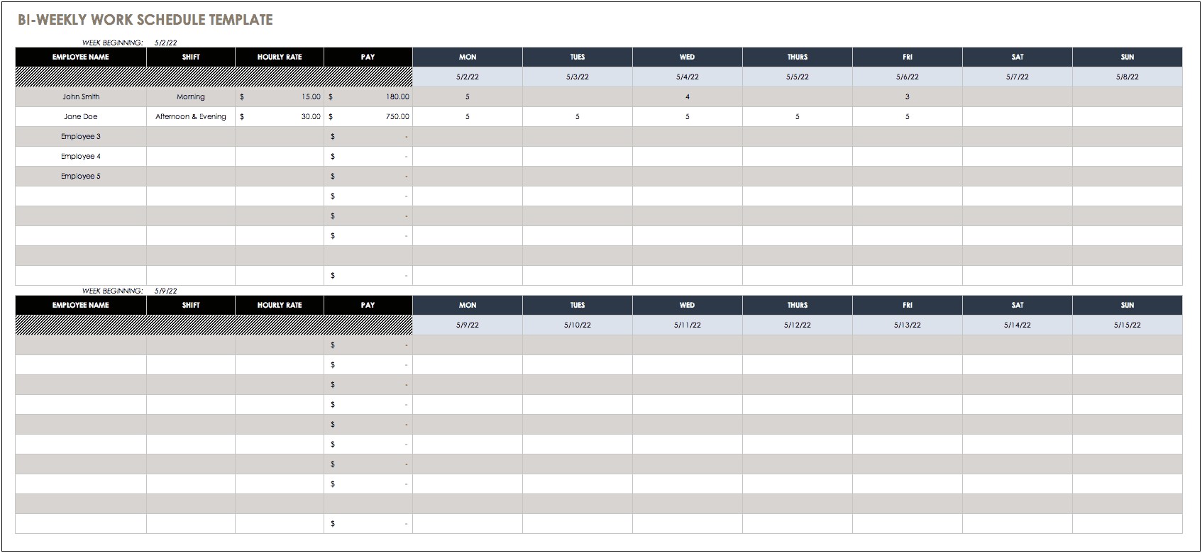 Free 3 Week Look Ahead Schedule Template