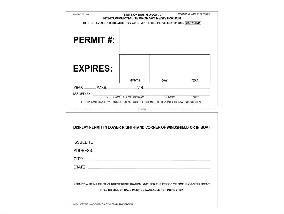 Free 30 Day Moving Permit Nevada Fillable Templates