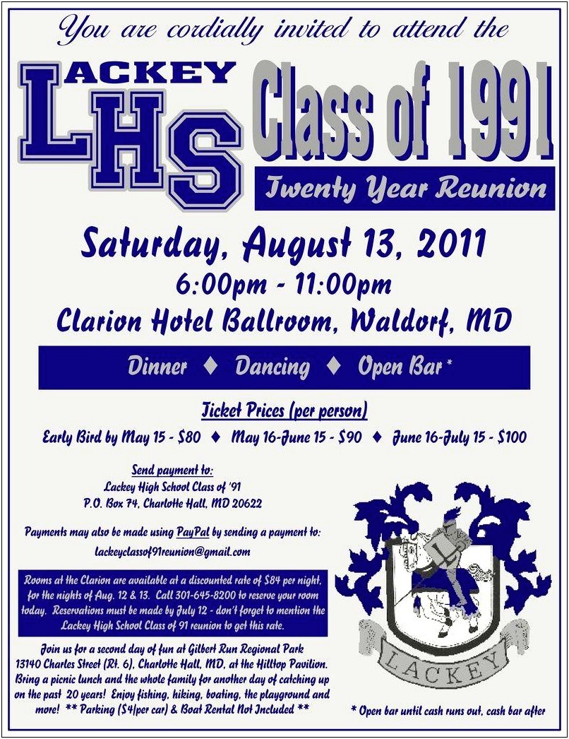 Free 35th Class Reunion Invitation Template