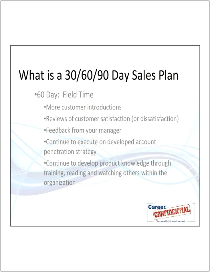 Free 90 Day Plan Template For New Manager