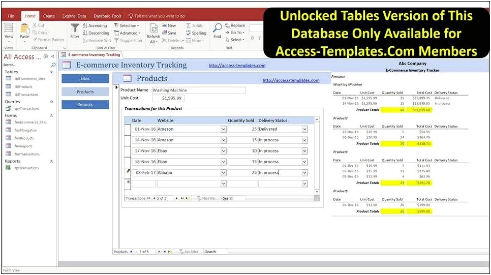 Free Access Personal Book Collection Database Templates