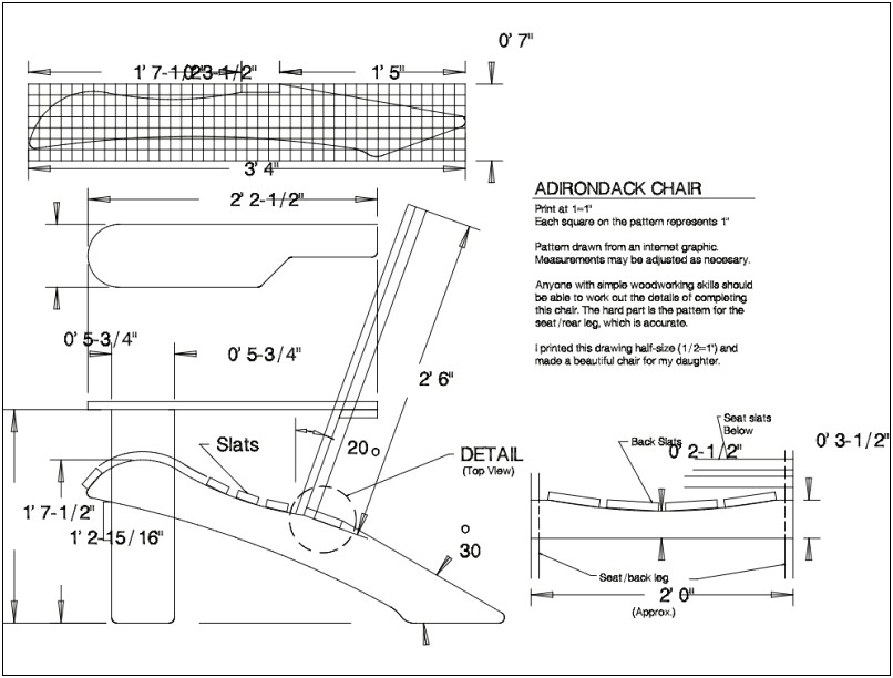 Free Adirondack Rocking Chair Plans & Templates