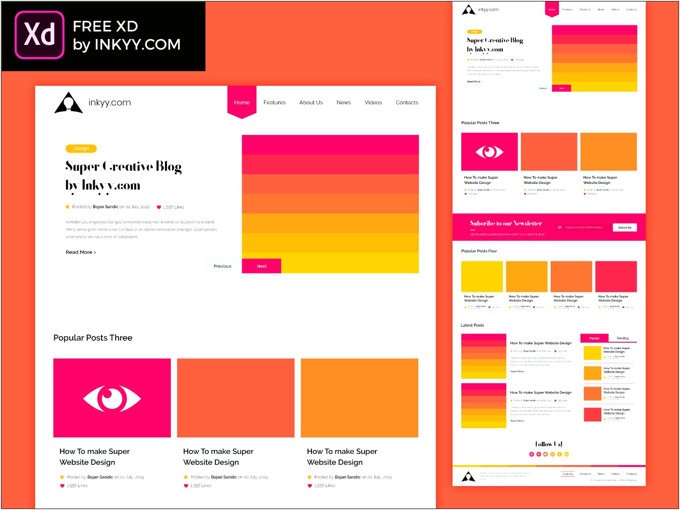 Free Adobe Xd Templates For Portfolio