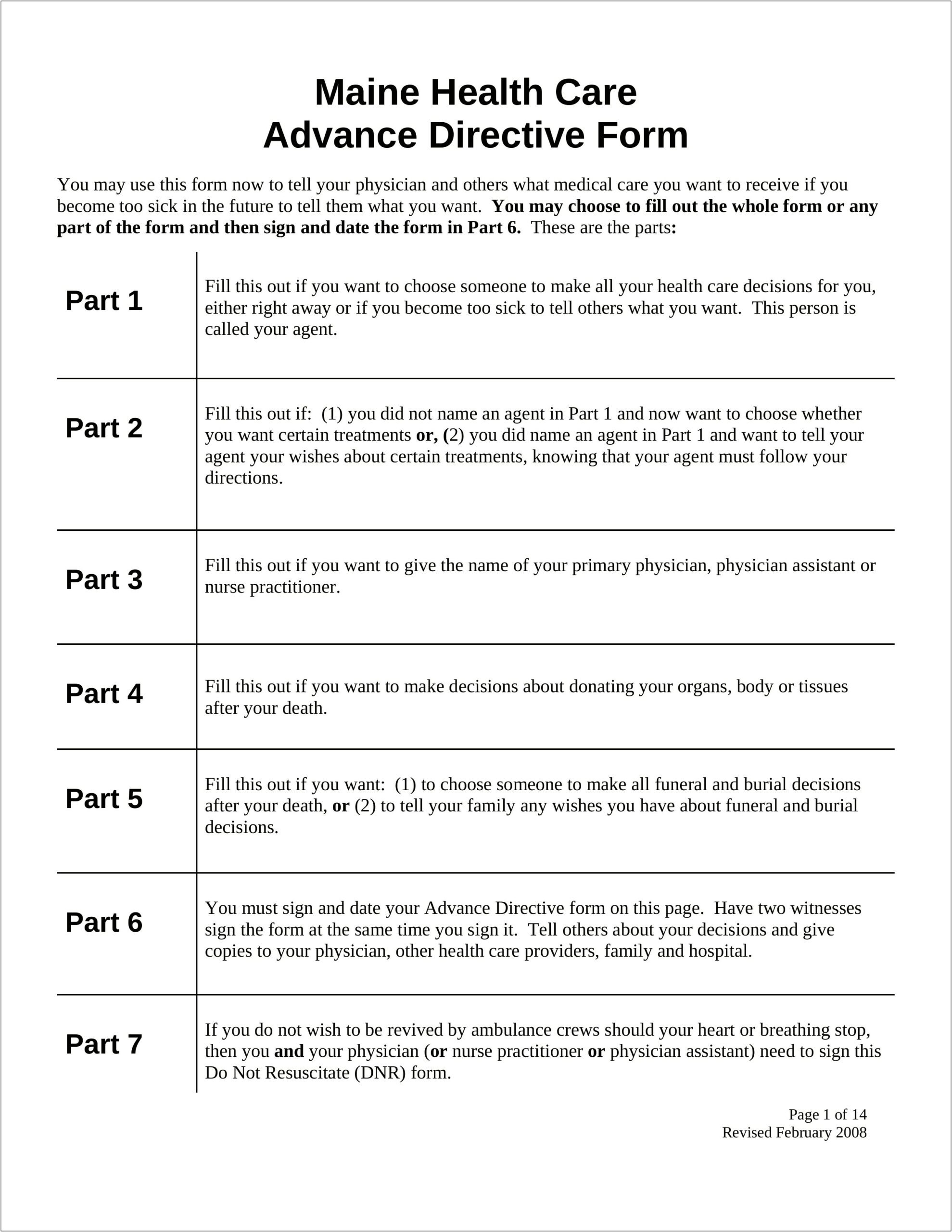 Free Advance Medical Directive Virginia Word Template