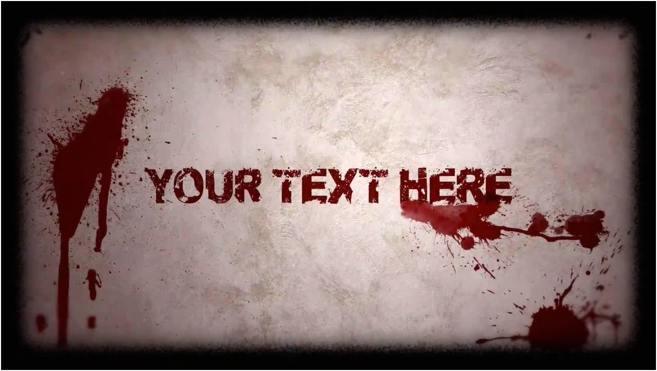 Free After Effects Horror Intro Templates