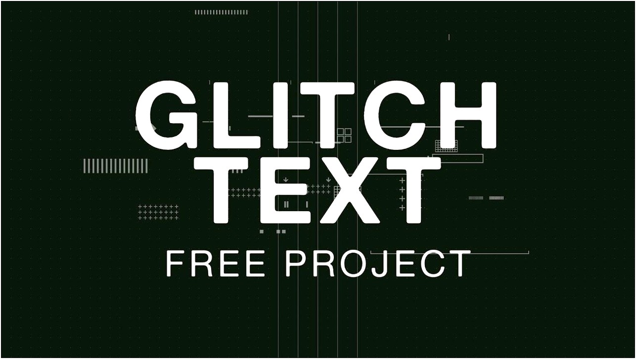 Free After Effects Templates Glitch Text