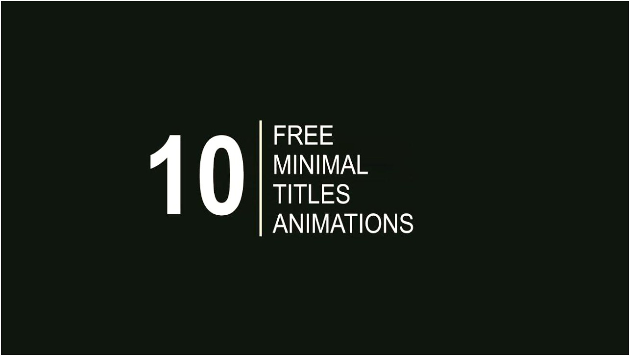 Free After Effects Text Animation Template