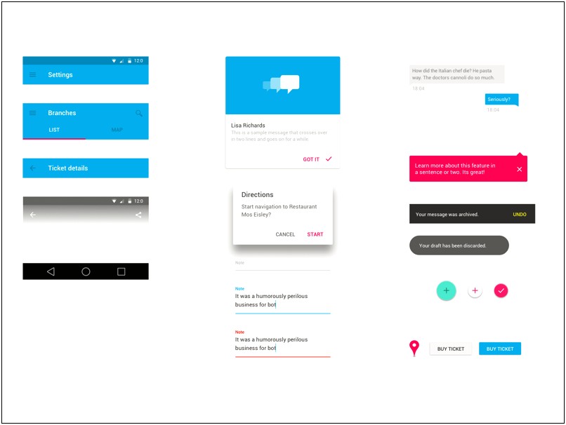 Free Android Material Design Template Sketch