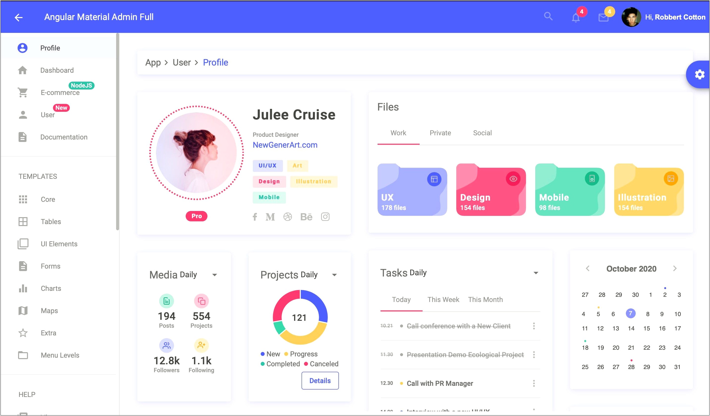 Free Angular 4 Material Admin Template