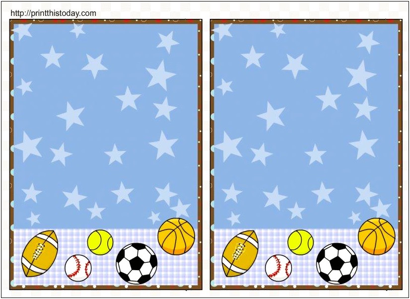 Free Baby And Basketball Border Templates