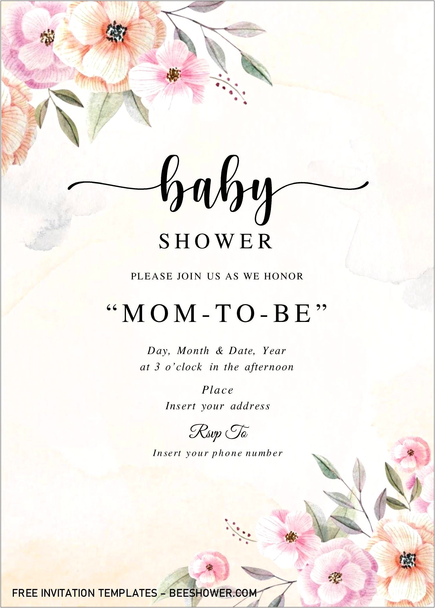 Free Baby Invitation Templates For Word