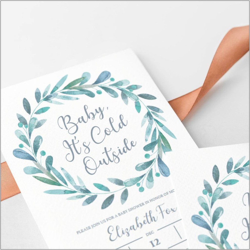 Free Baby It's Cold Outside Invitation Template