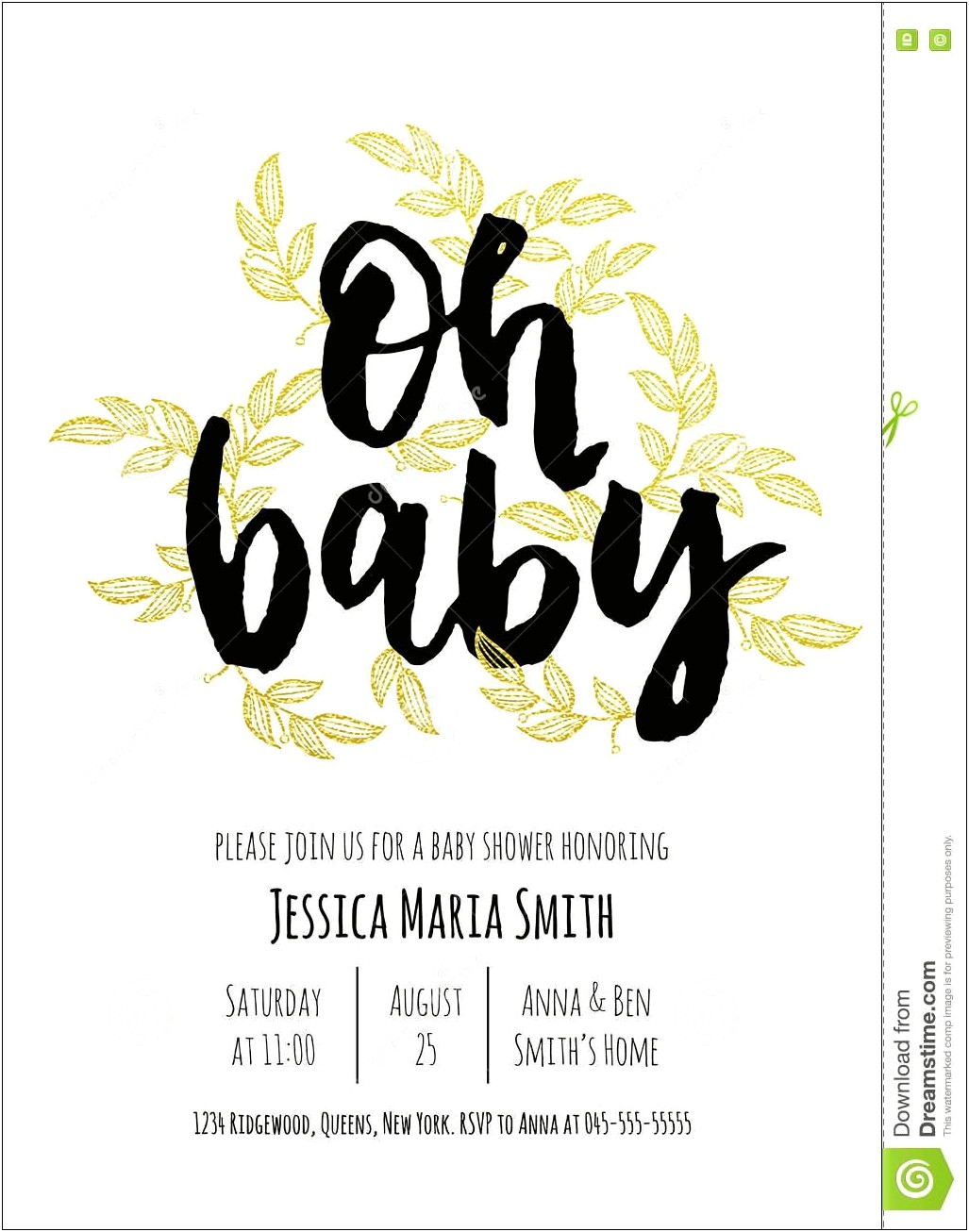 Free Baby Shower Invitation Templates Black And White