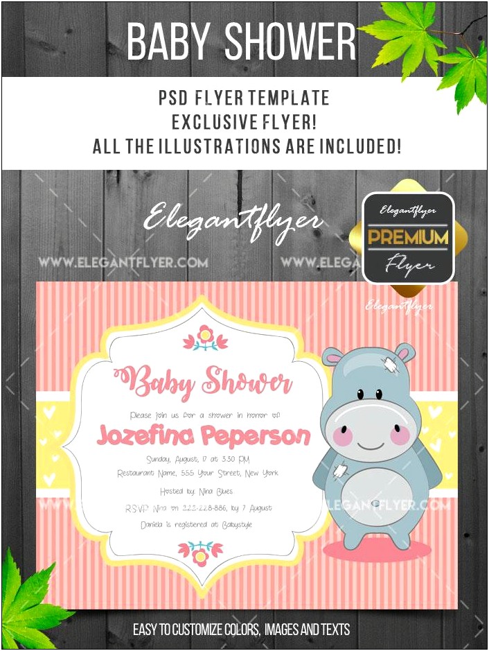 Free Babyshower Template Photoshop 24 X 36