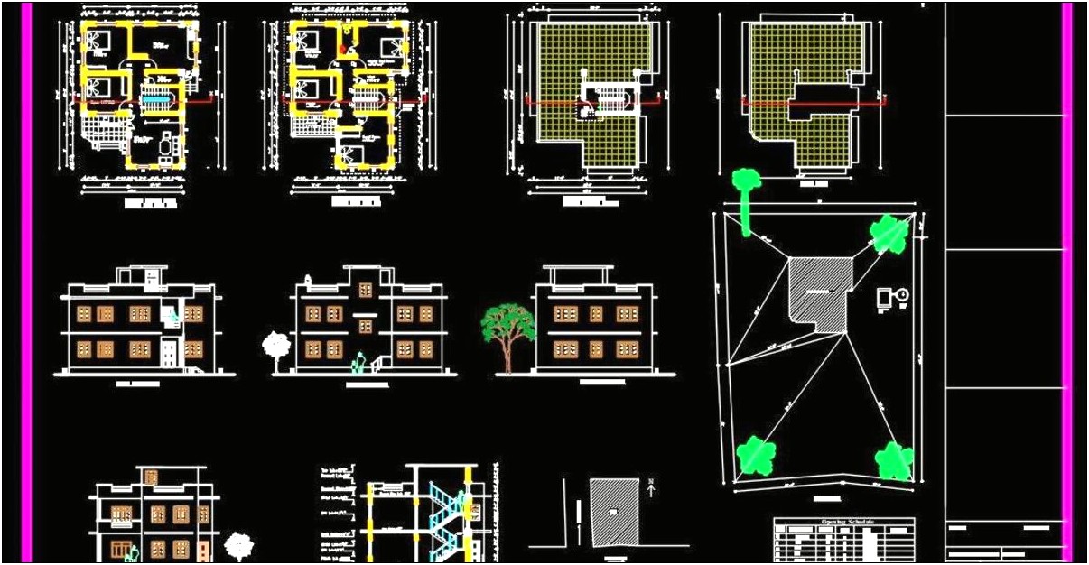 Free Basic Drawing Home Exterior Design Template