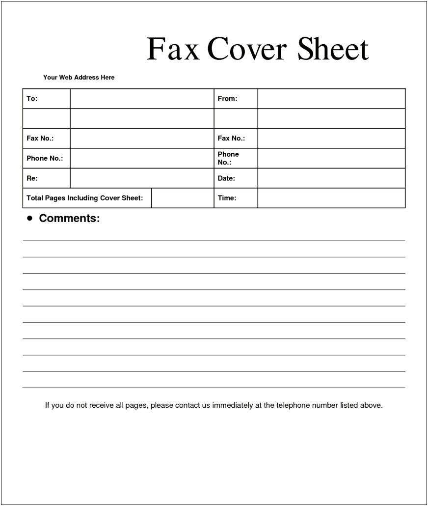 Free Behavioral Health Fax Cover Sheet Template