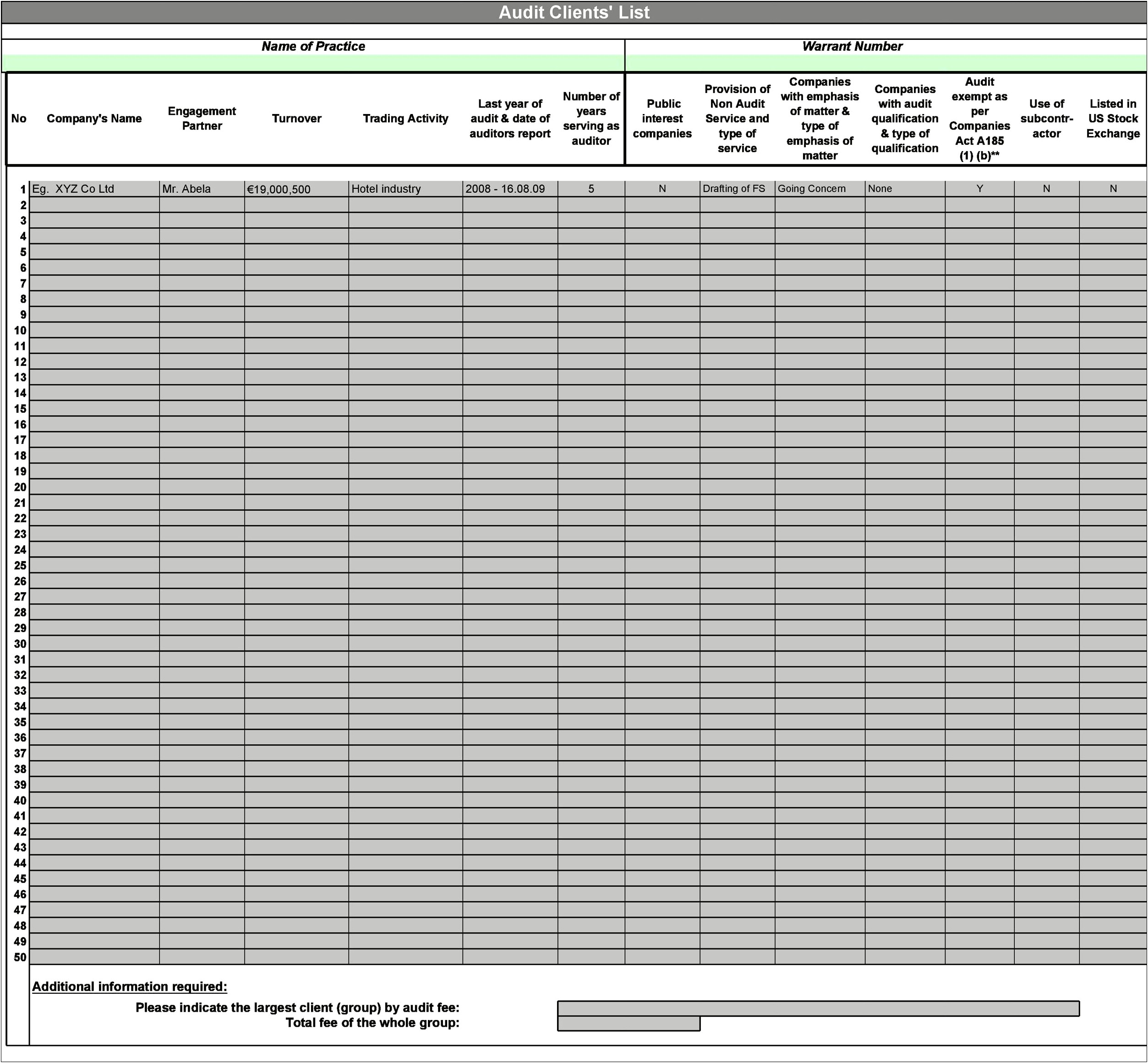 Free Beverage Stocktake Database Template.xls