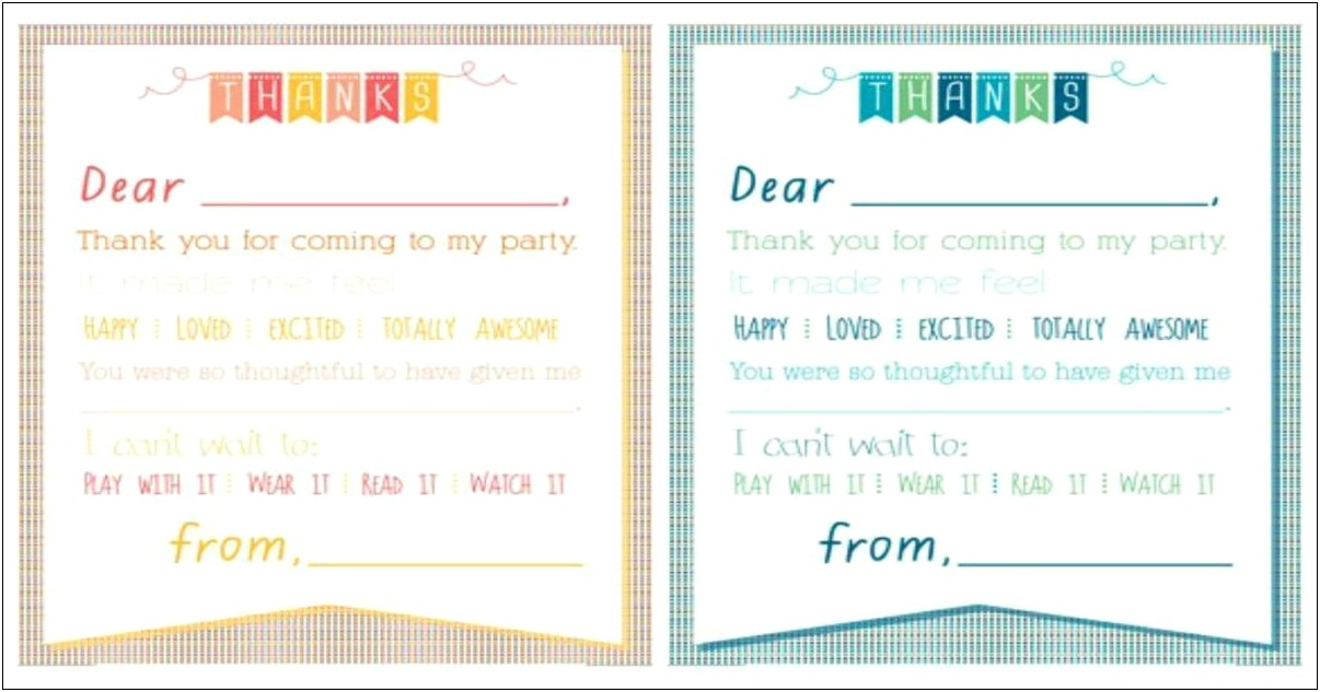 Free Birthday Thank You Letter Template