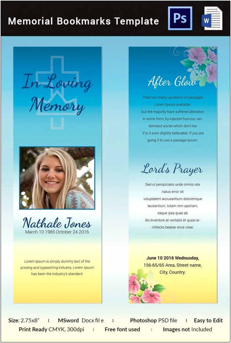 Free Bookmark Templates Memorial Cool Car