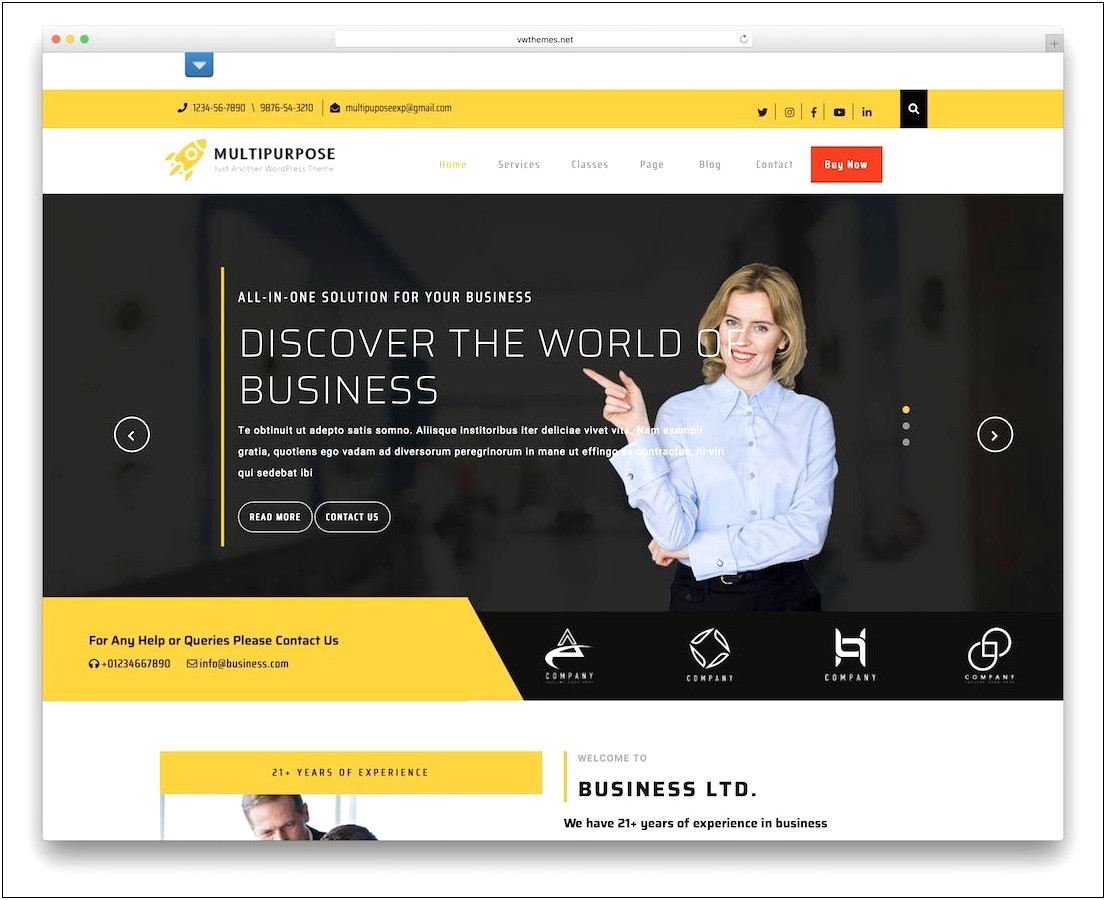 Free Bootstrap Templates Download For Business