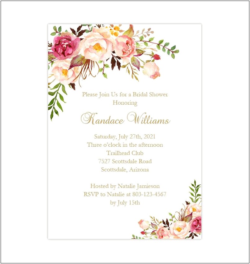 Free Bridal Shower Invitation Templates Print From Home
