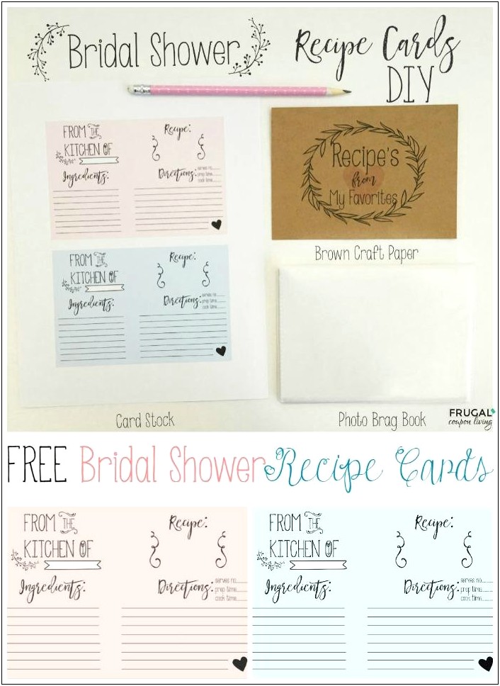 Free Bridal Shower Templates For Cardstock