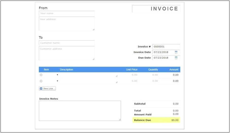 Free Builders Invoice Template For Word