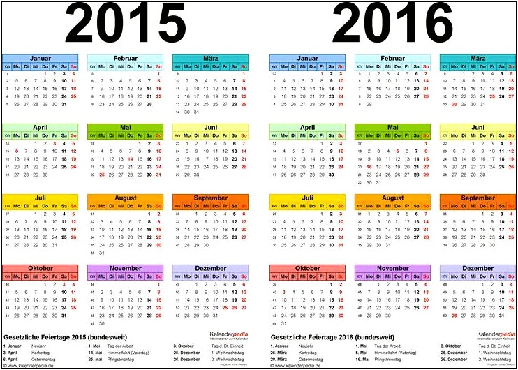 Free Business Card Calendar Template 2015