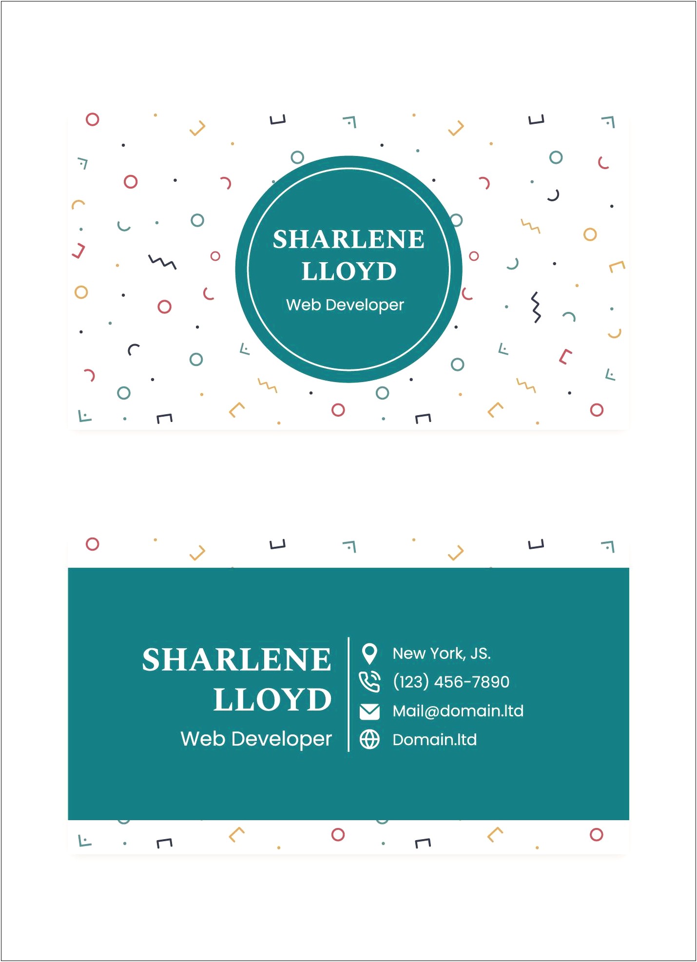 Free Business Cards Templates For Google Docs