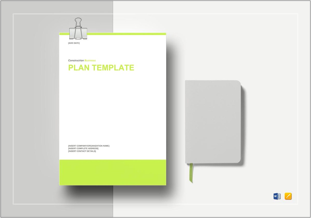 Free Business Plan Proforma Template Construction