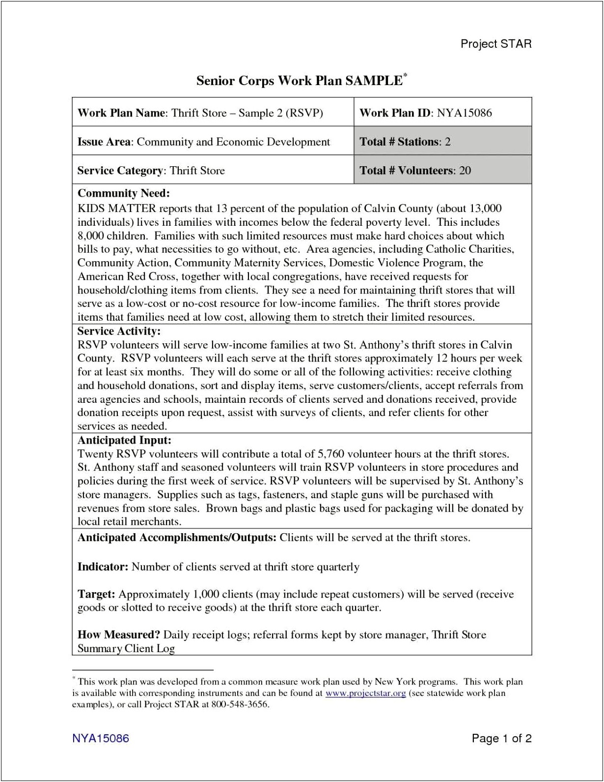 Free Business Plan Template For Thrift Store