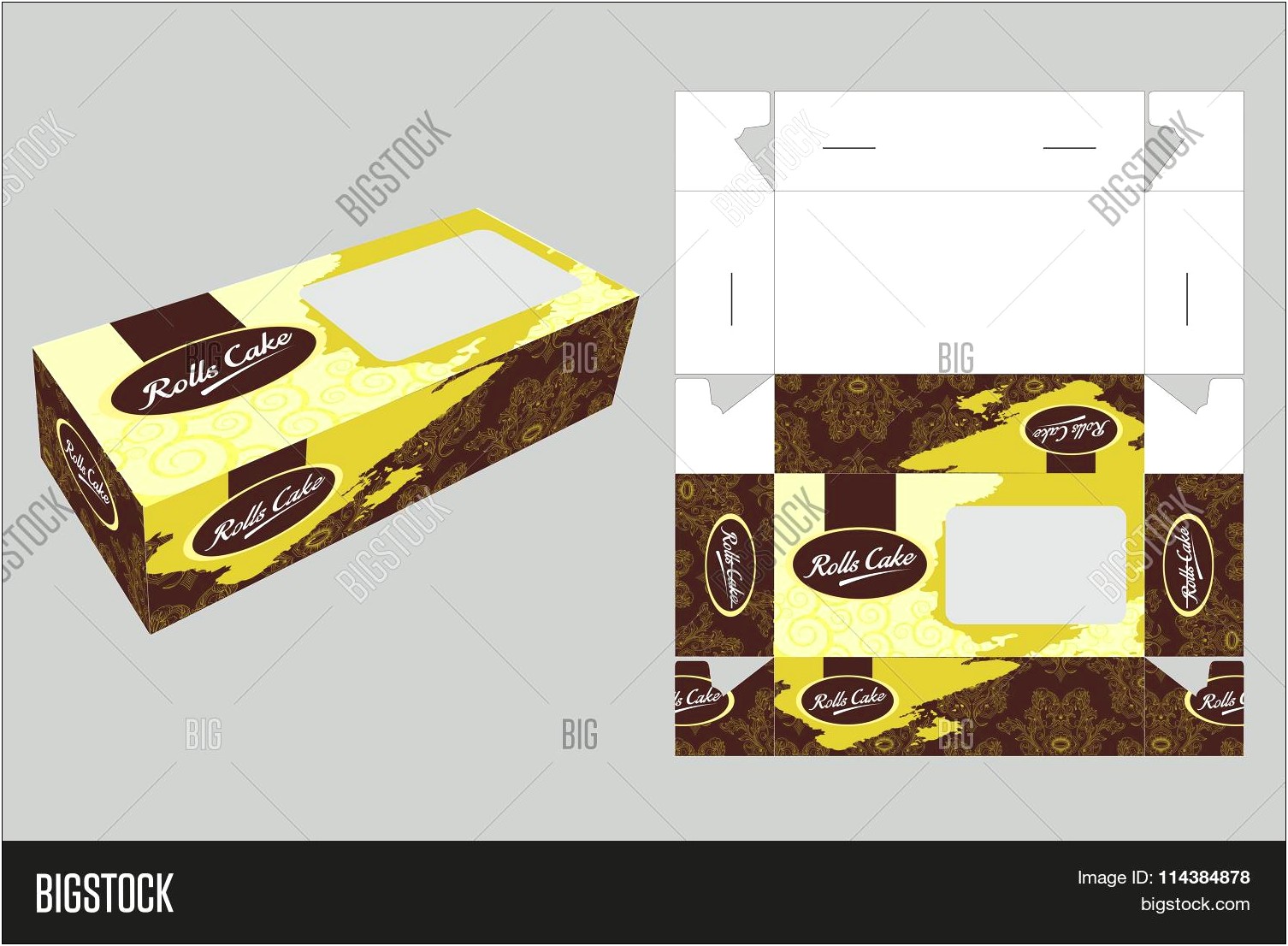 Free Cake Box Vector Carton Template