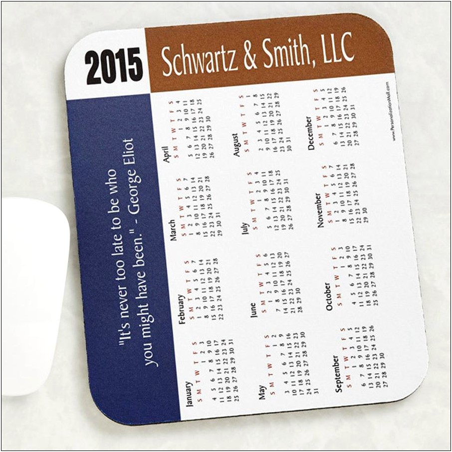 Free Calendar Templates For Mouse Pad Inserts
