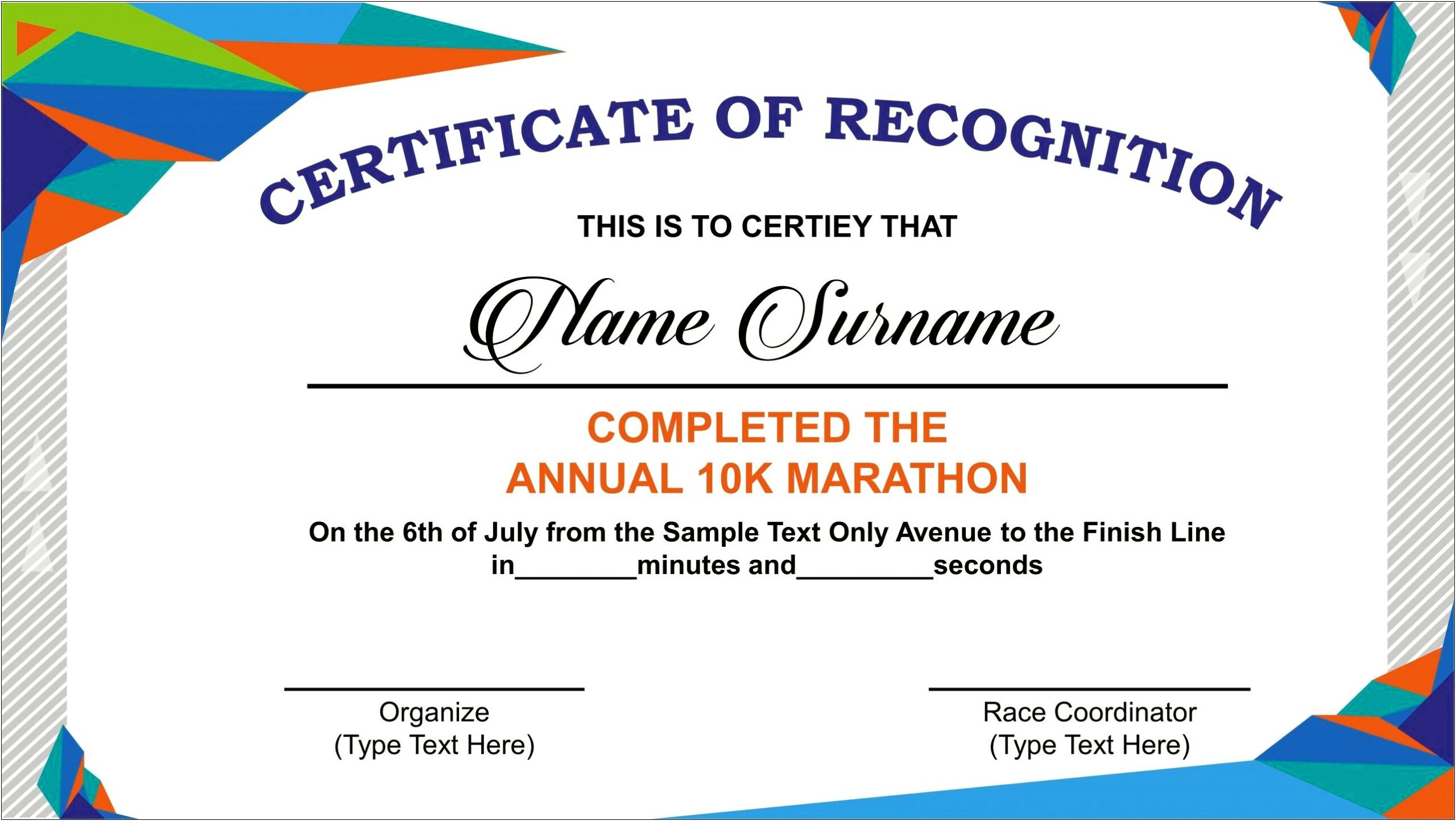 Free Certificate Of Achievement Powerpoint Template