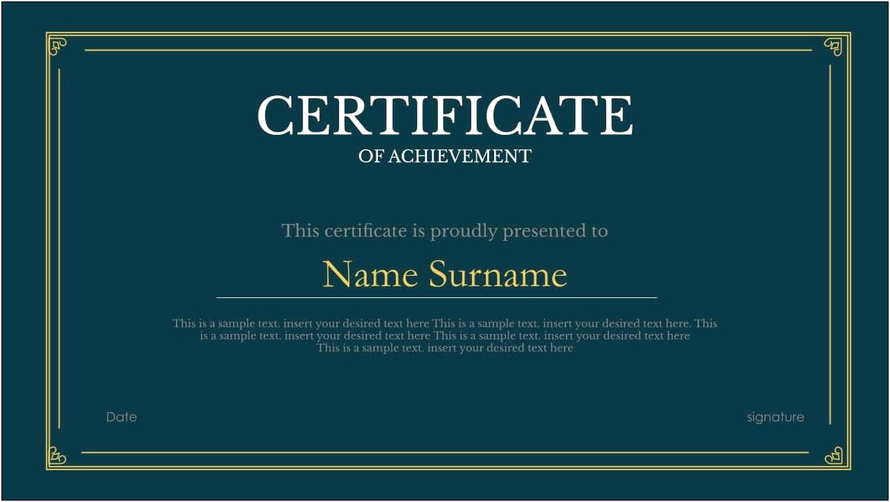 Free Certificate Of Achievement Template For Students