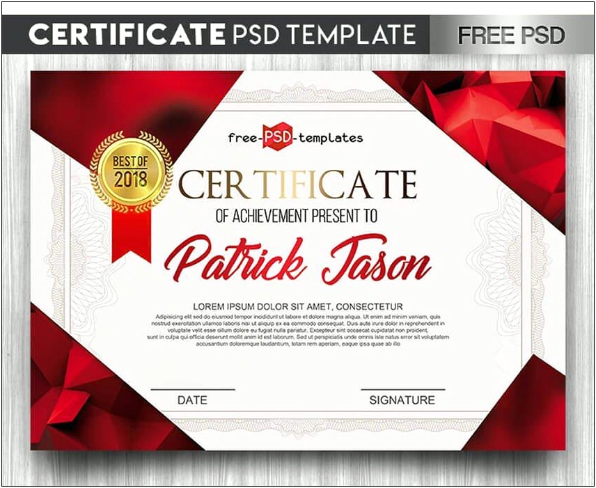Free Certificate Of Achievement Template Powerpoint