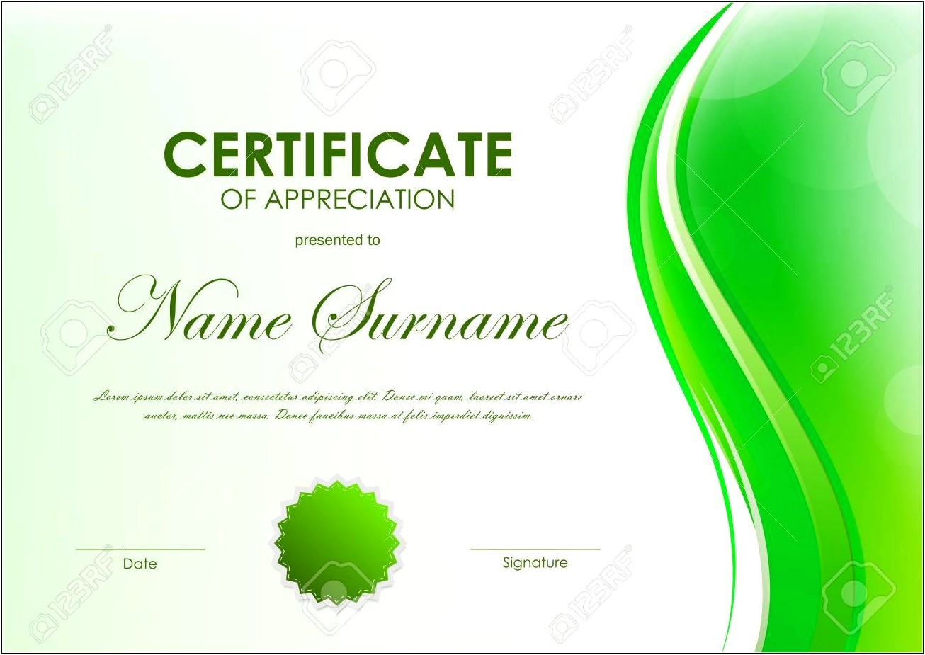 Free Certificate Of Appreciation Template Adobe Illustrator